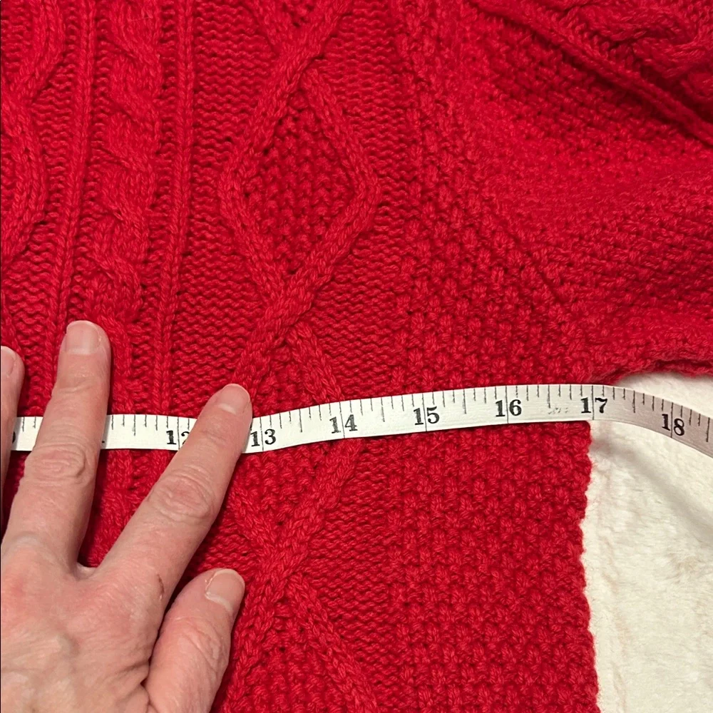 GAP NWT Boys Vibrant Red Cable Knit Zip-Up Sweater Size XXL
